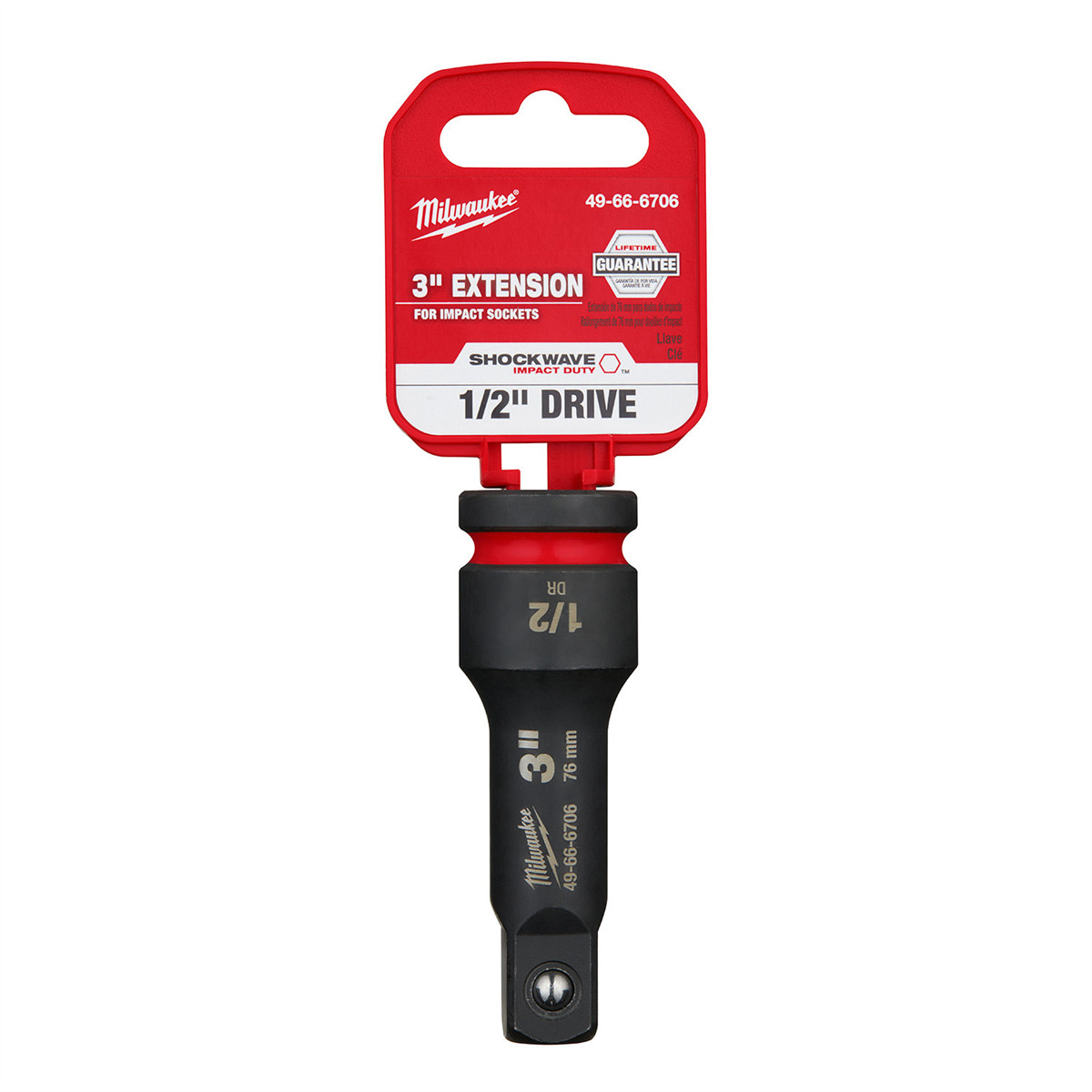 Milwaukee 49-66-6706 SHOCKWAVE Impact Duty 1/2" Drive 3" Extension