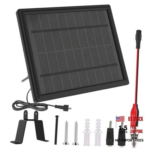 Solar Panel for Deer Feeder, 4.5W High-Efficiency Solar Charger with 6V