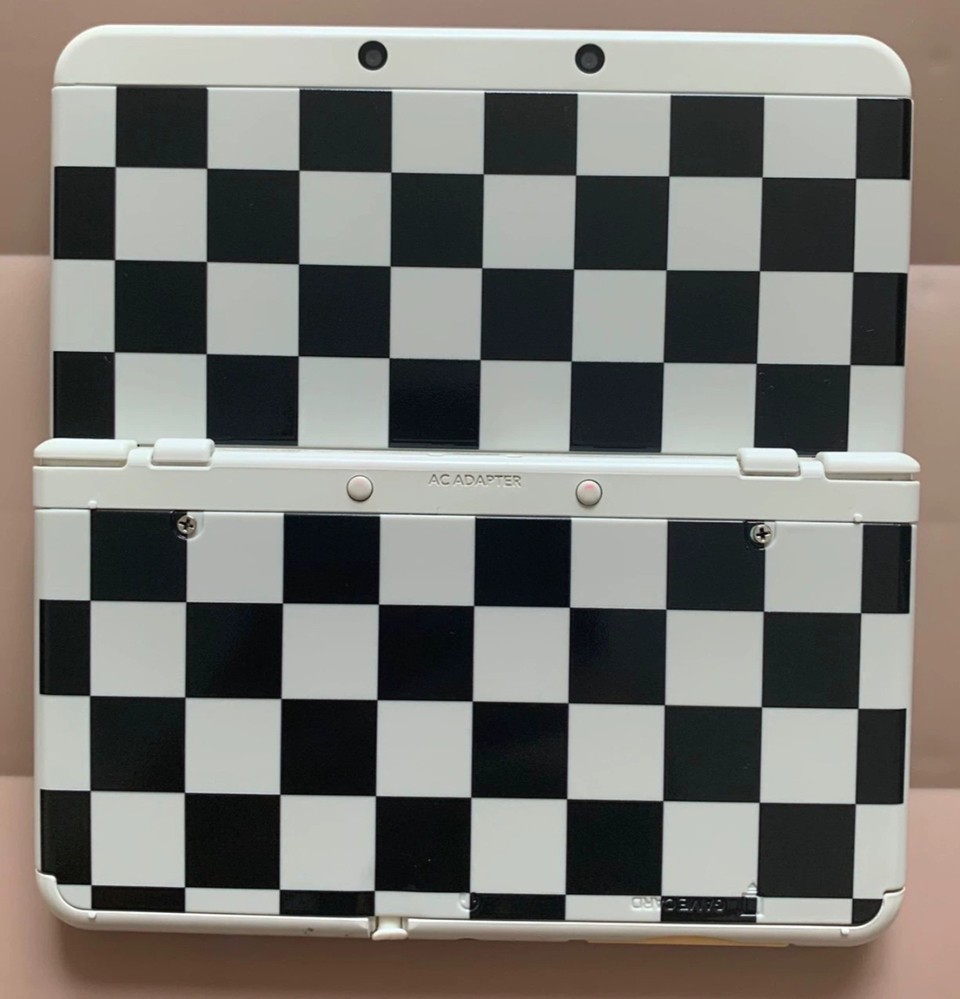 Nintendo series console parts Housing Shell  Black White Checkered Pattern cover