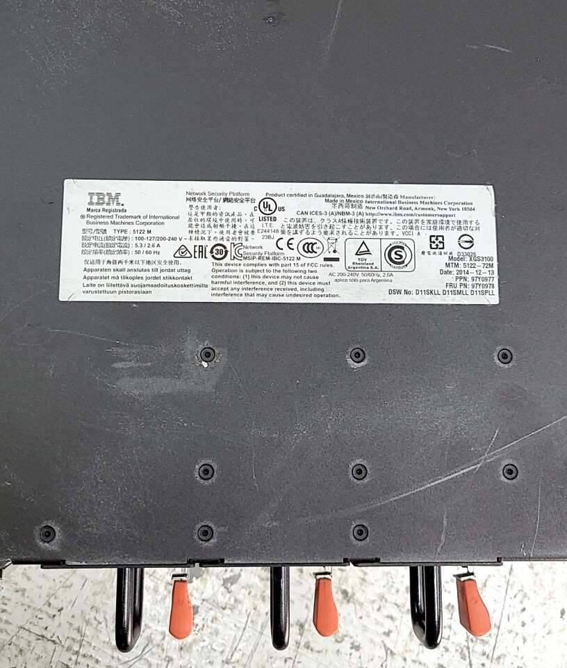 IBM XGS 3100 5122 M Network Security Platform SEE NOTES