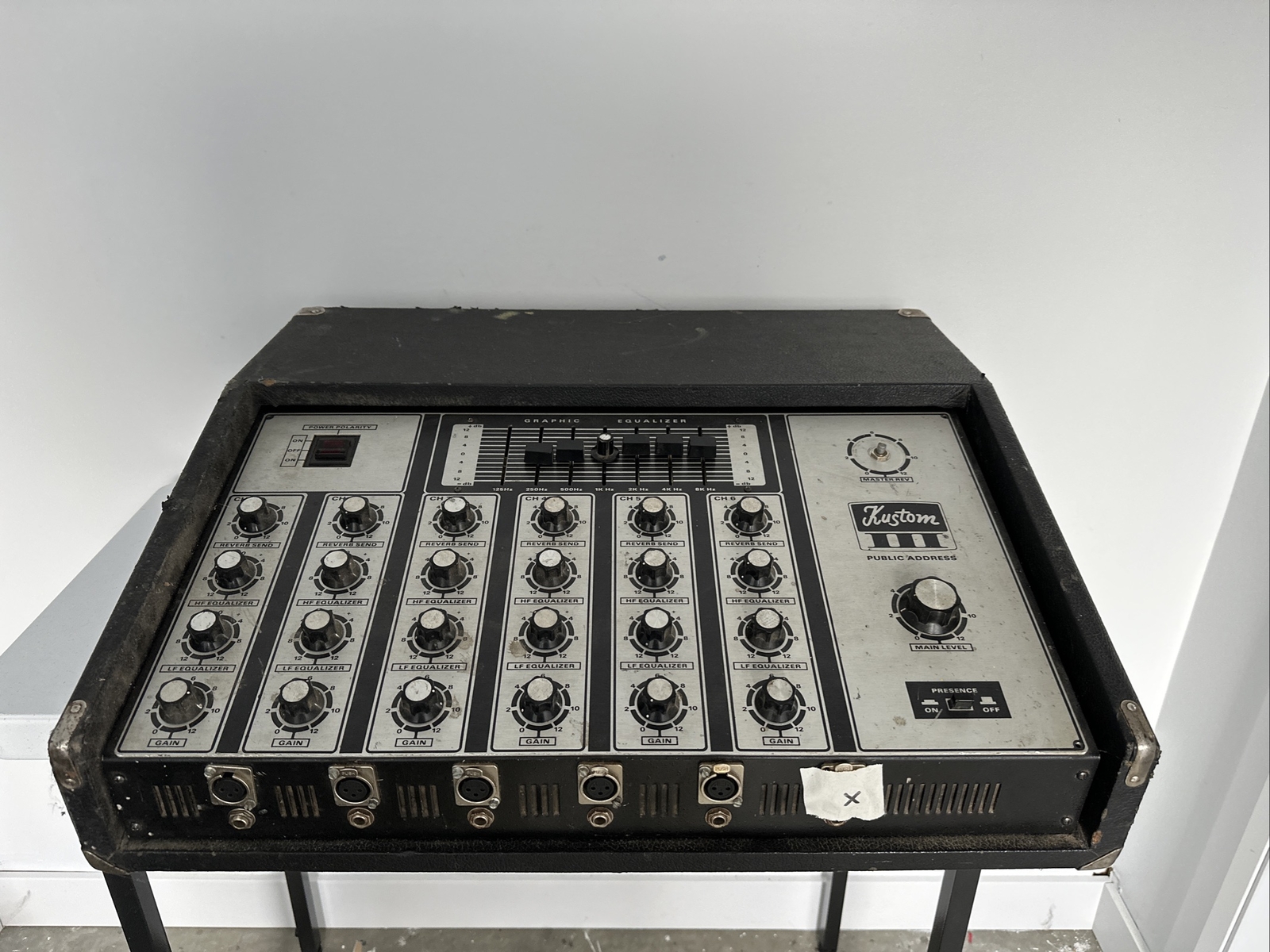 Kustom III Public Address Vintage 1960’s PA System tested for power