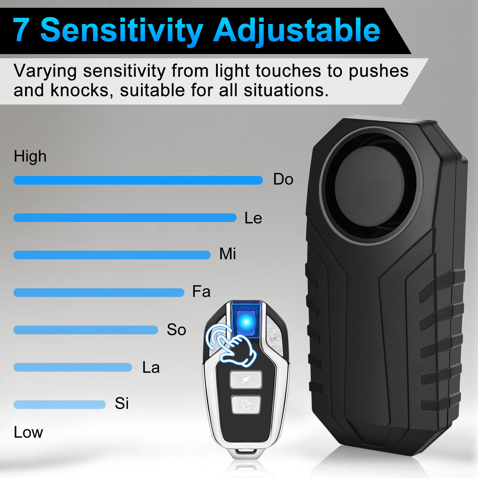 Waterproof Vibration Alarm for E-Bike, Electric Bike, Scooter, 3D Motion