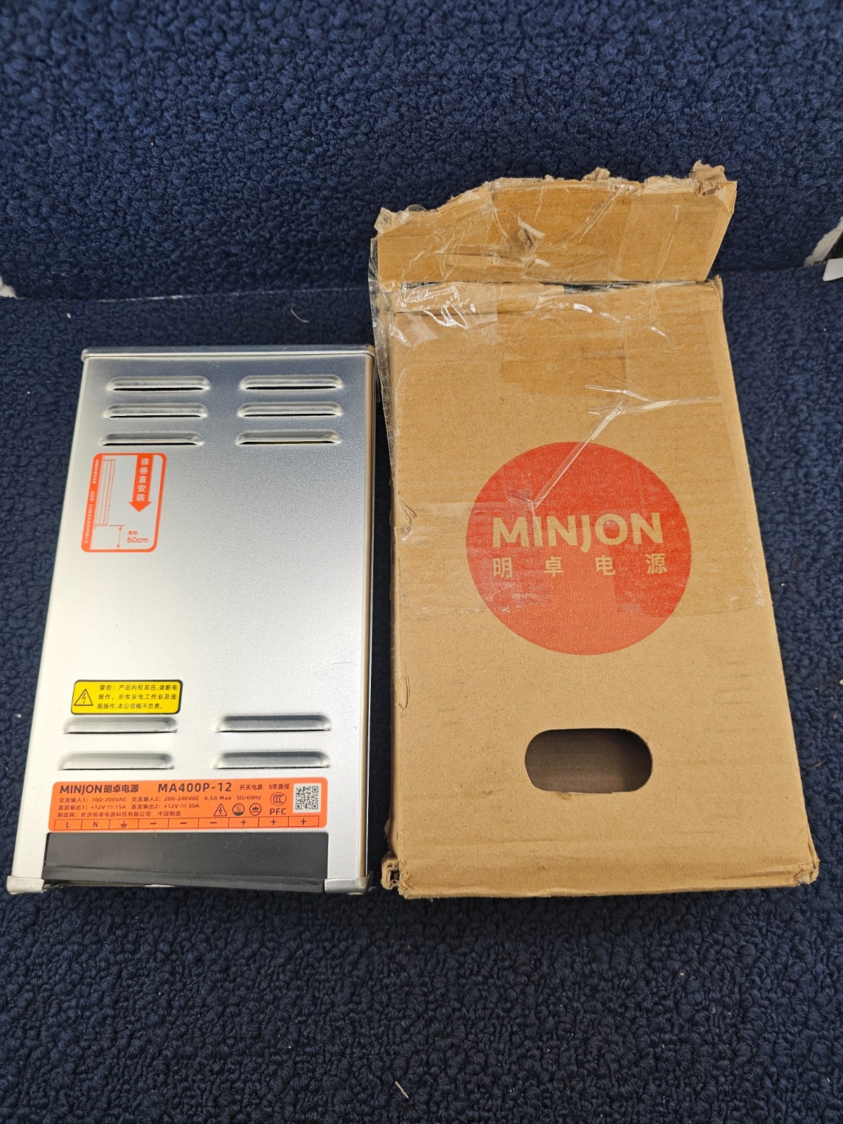 MINIJON MA400P-12: HIGH QUALITY SWITCHING POWER SUPPLY 240 VAC 4.5A Max 50/60Hz