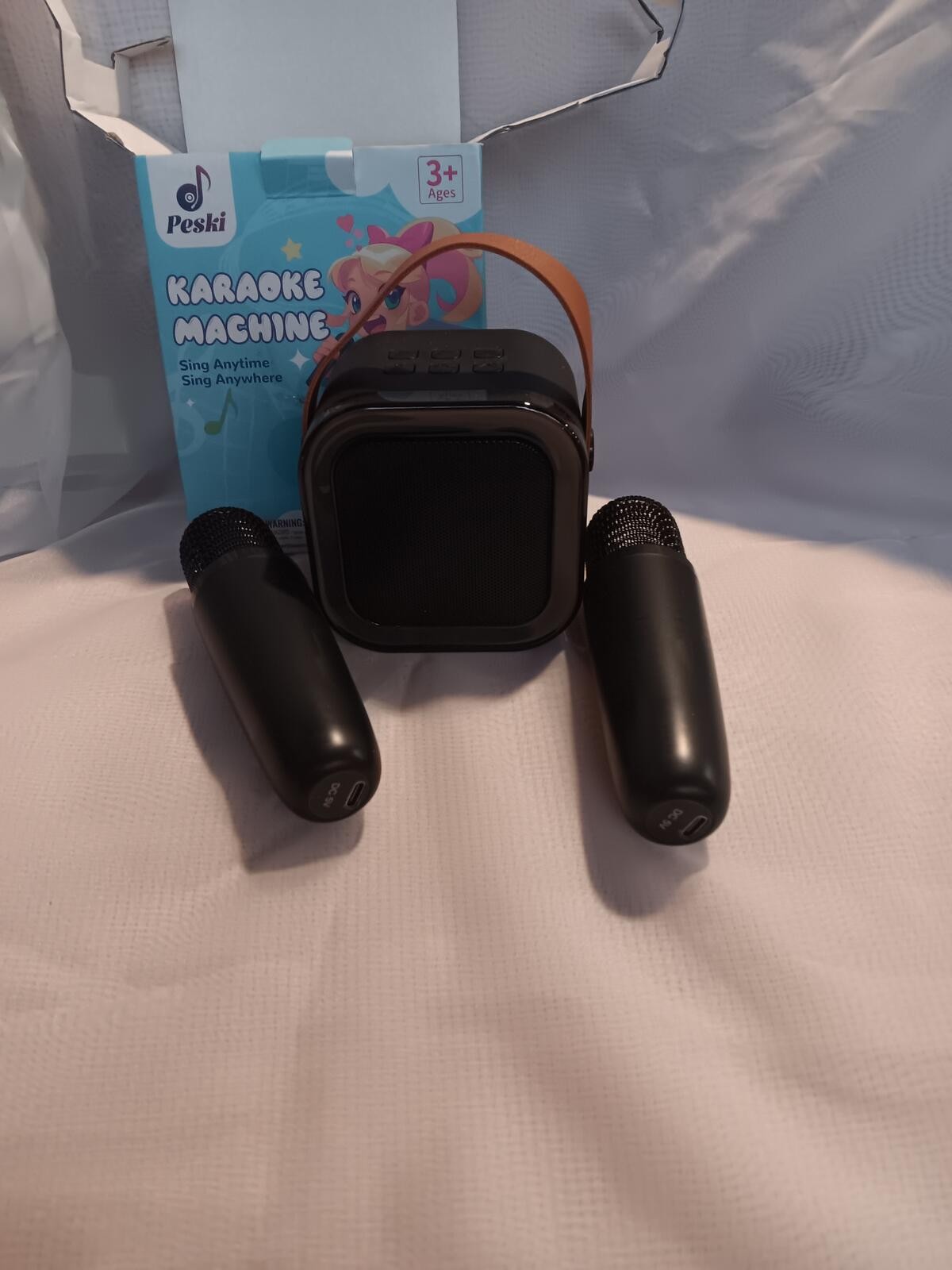 Peski Karaoke Machine with Dual Wireless Microphones
