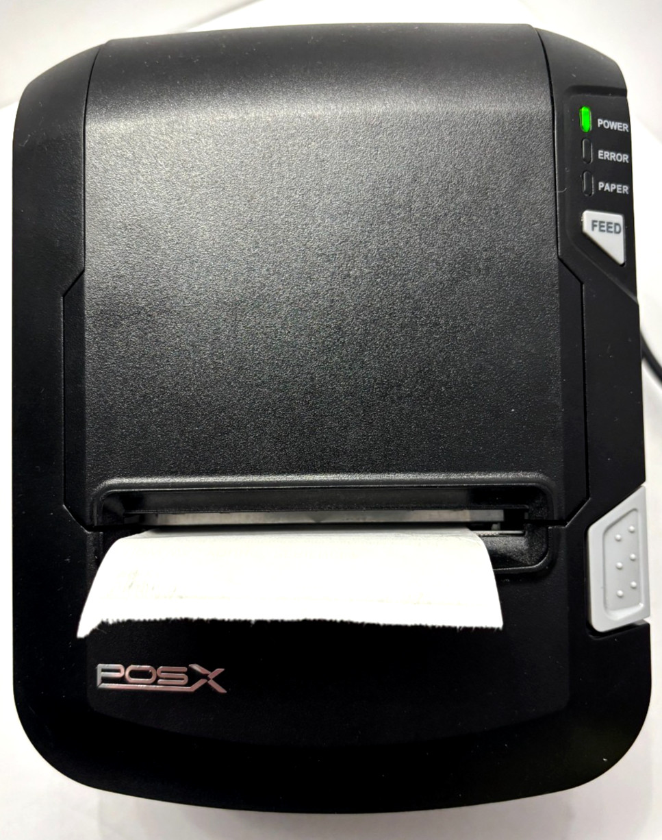 POS-X EVO Green Thermal Receipt Printer USB Serial POS w/ Power Supply Tested