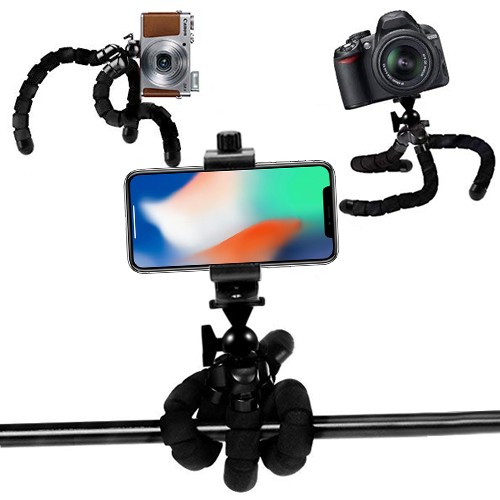 Flexible Small Octopus Tripod Bluetooth Remote Stand Rotating Phone Holder