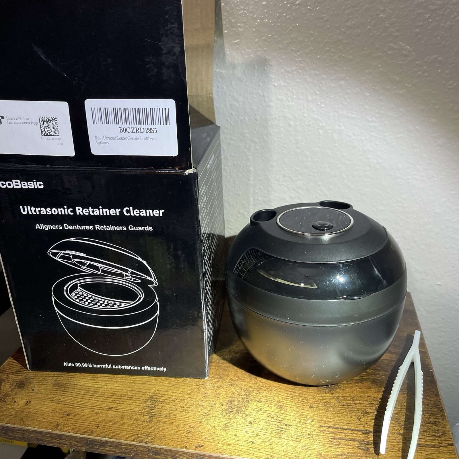 EcoBasic Ultrasonic Retainer Cleaner NO POWER CORD Aligners Denture Jewelry Clea