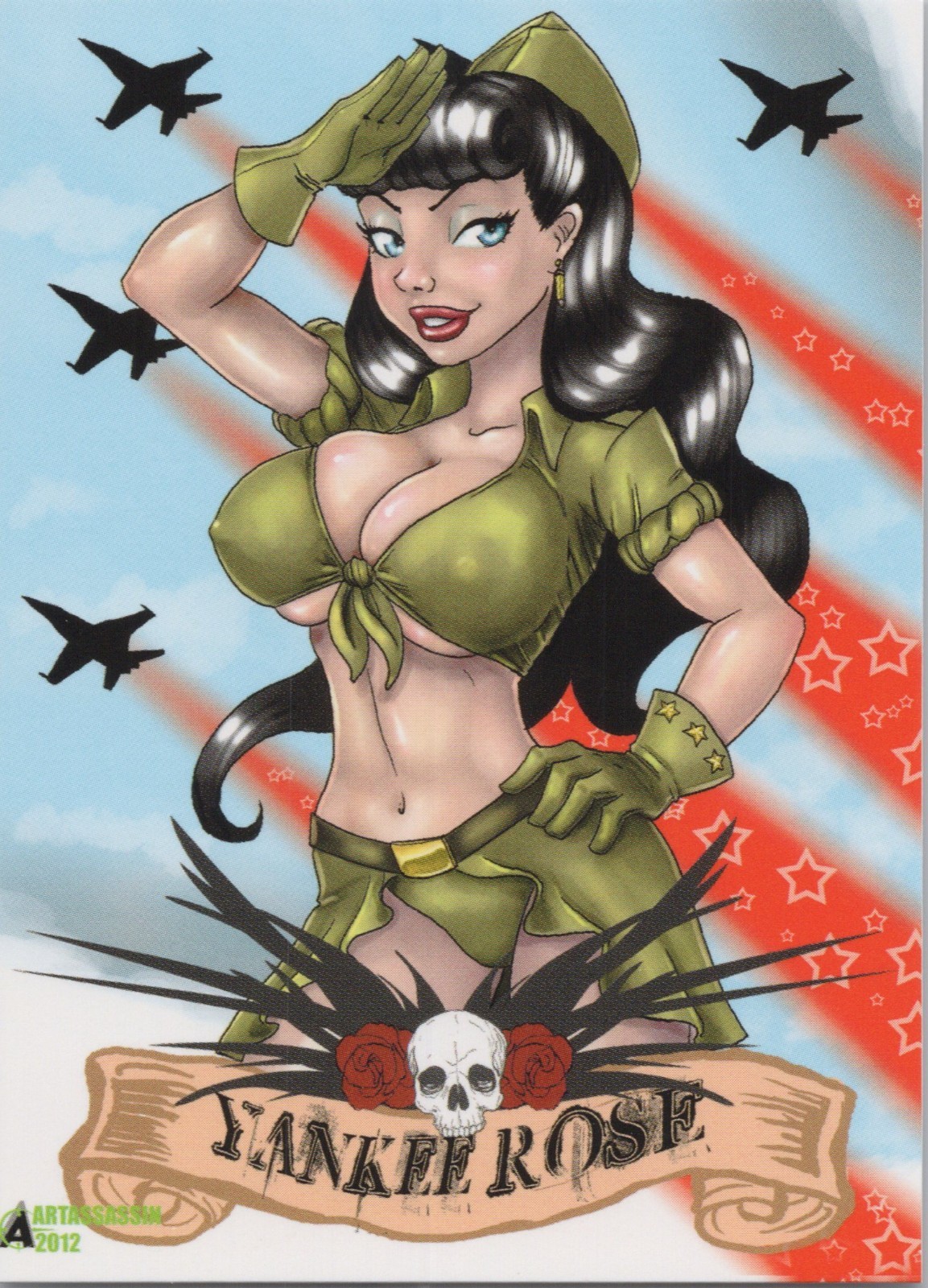 Bombshell Women of War #5 David Harrigan Yankee Rose Pinup 4th of July USA