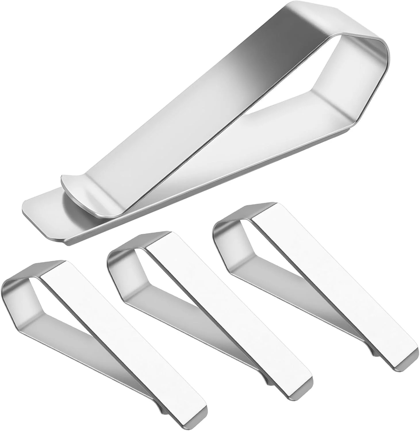 4 Pack Car Sun Visor Photo Clips Stainless Steel Adhesive Holder for Photos Card