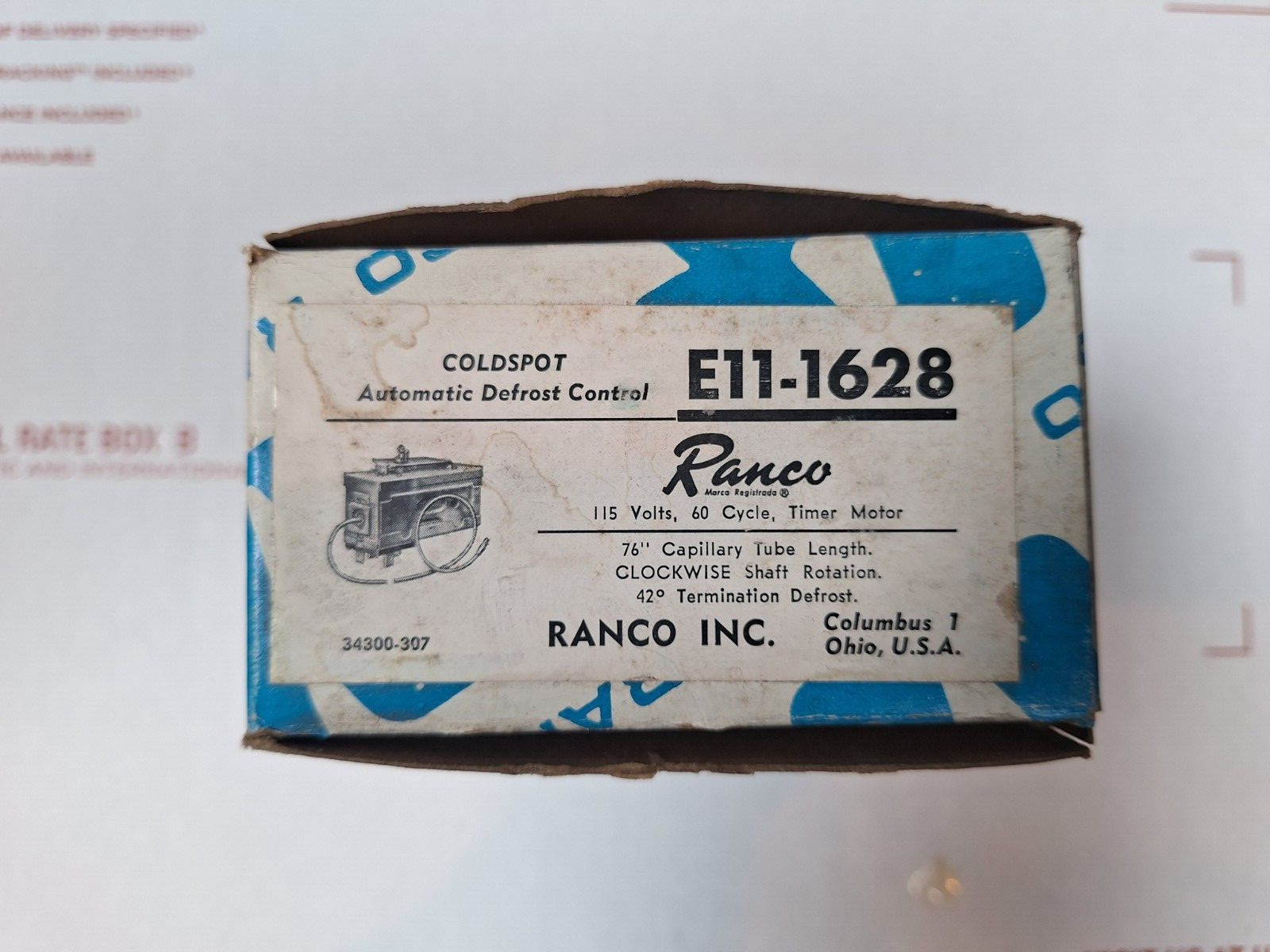 Ranco E11-1628 Automatic Defrost Control NEW OLD STOCK FREE PRIORITY SHIPPING