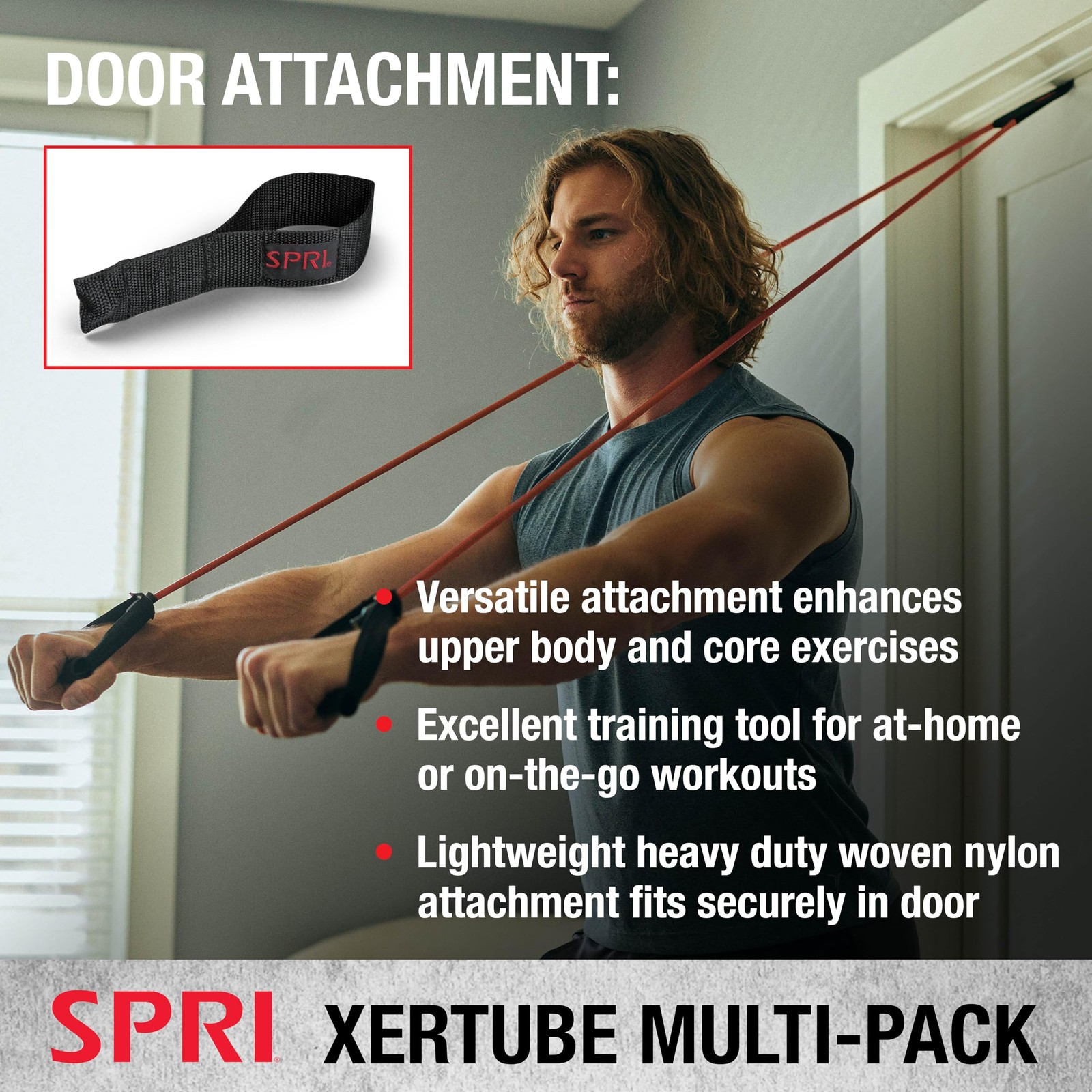 SPRI Xertube Resistance Bands with Handles – All Exercise Cords Sold Separately