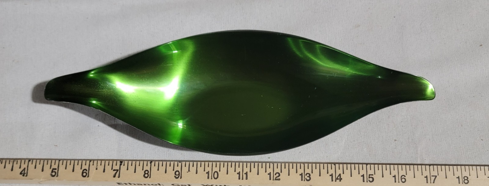 Wallace Green Enamel & Silver Plate Long Modernist Bowl/Dish