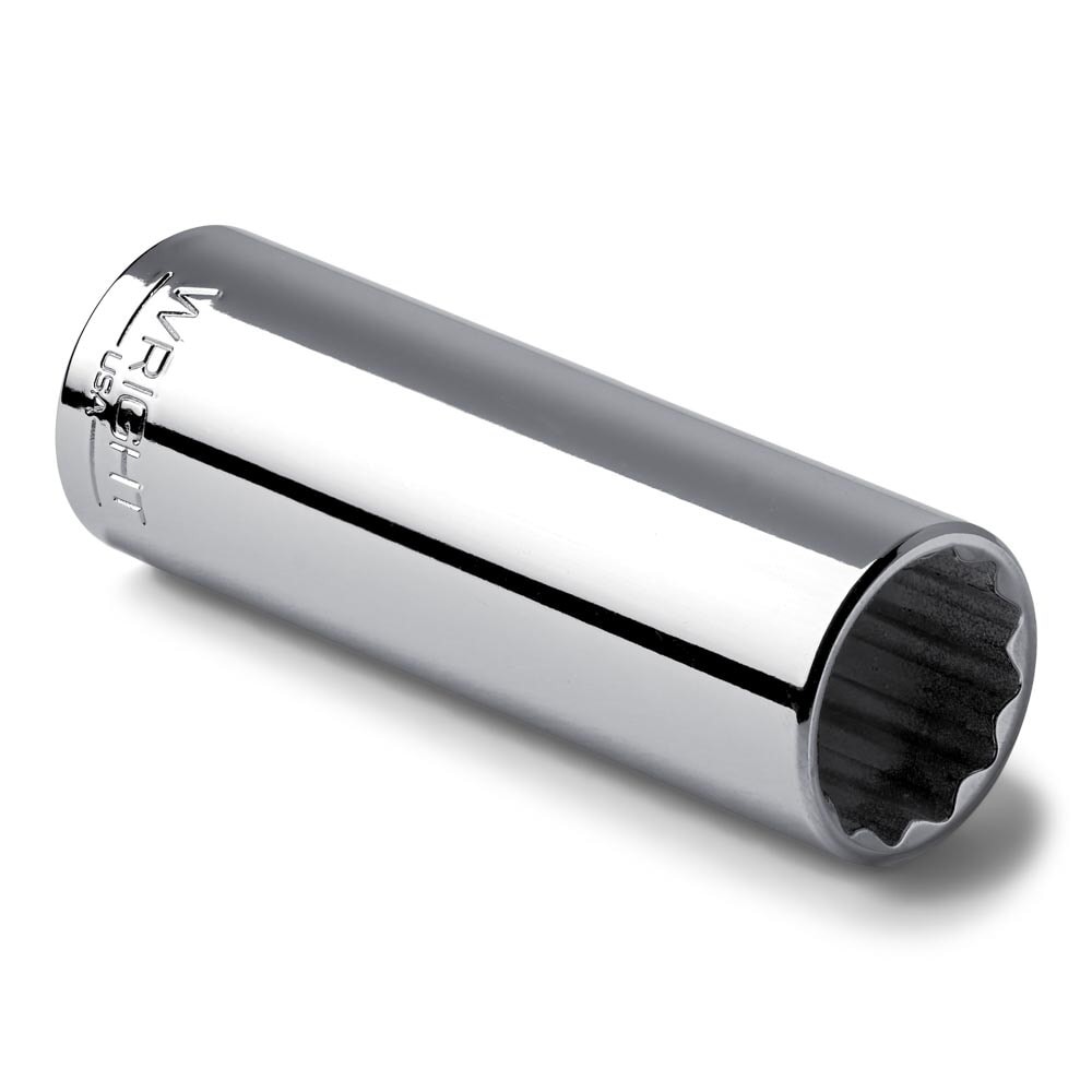 Wright Tool 2609 1/4" Drive Chrome Deep Socket 12 Point SAE 9/32"