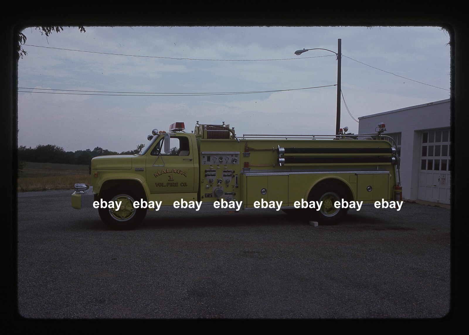 Malaga NJ 1974 GMC Hahn pumper Fire Apparatus Slide