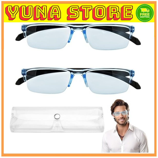 KURTOPLLY 2 Pcs Auto Focus Glasses, Automatic Zoom Reading Intelligent Self Adju