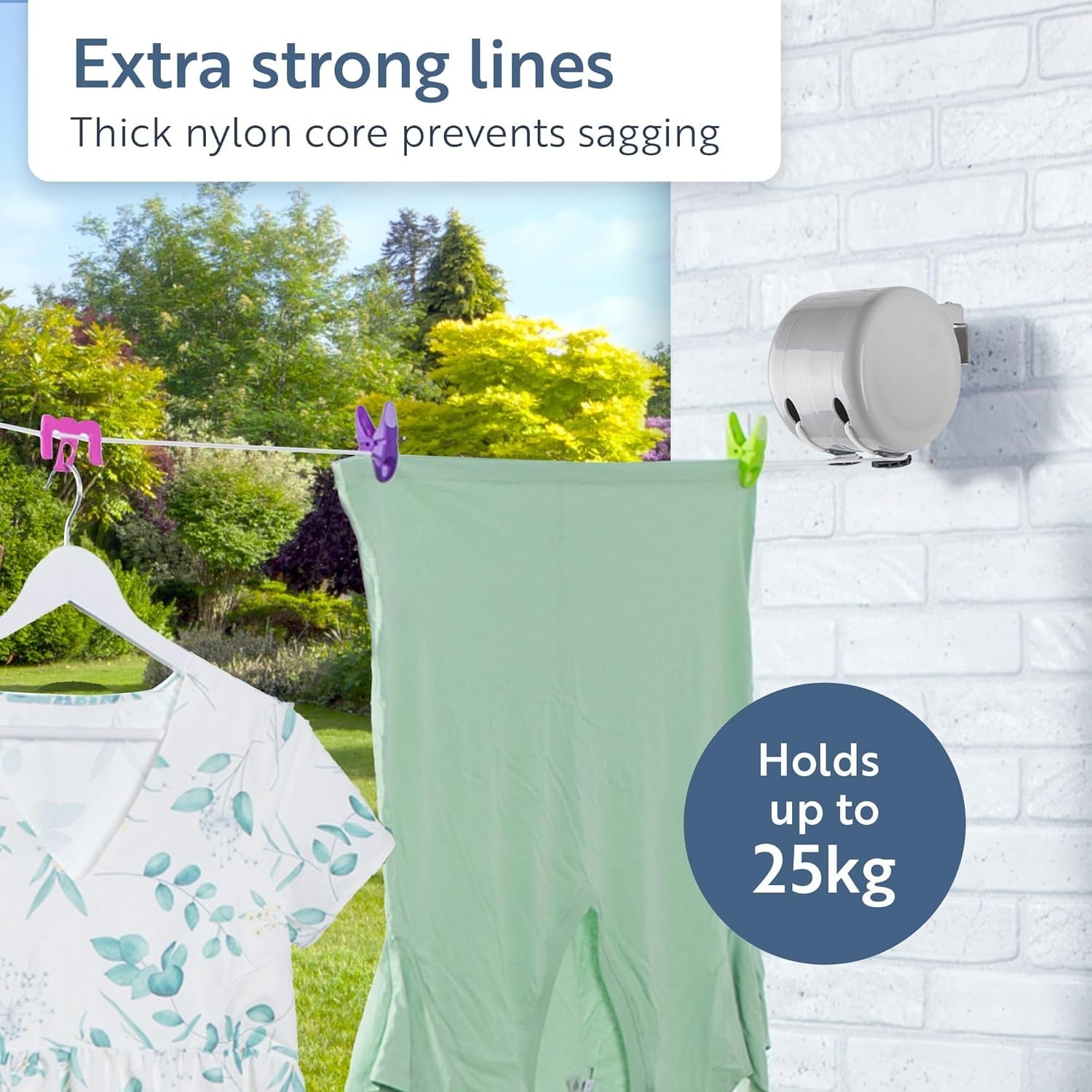 Dual Retractable Clothesline - 2 x 49 Feet - Ultimate Laundry Solution