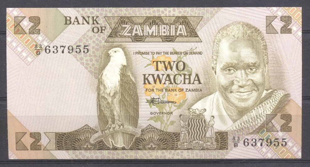 BIRDS BANKNOTE UNC  -  ZAMBIA  - 290322