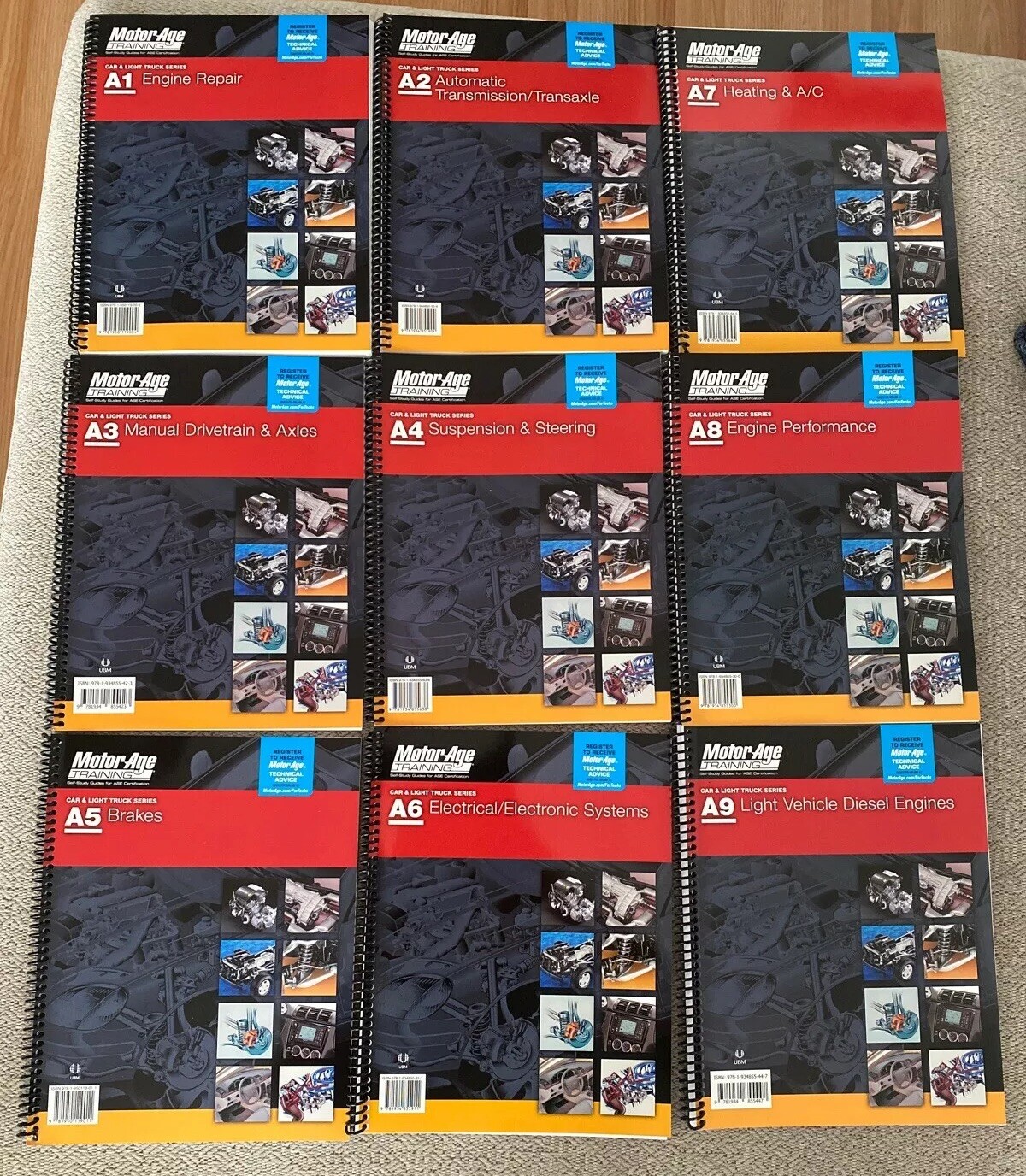 Motor Age Training - A1-A9 Car and Light Truck Study Guide Set - ASE Test Prep