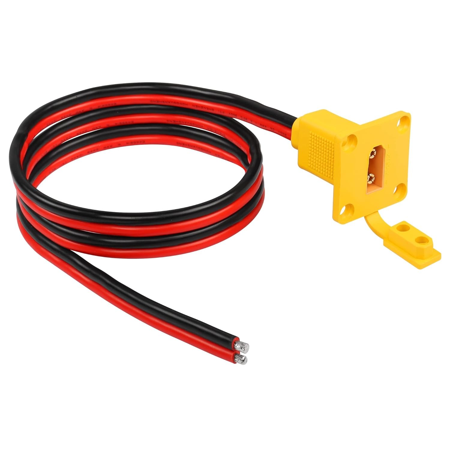 3.2FT 10AWG XT90 Male Bare Wire with Mount Panel XT90 Male Plug with Mout Panel