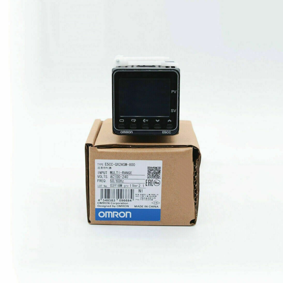 New in box Omron E5CC-QX2ASM-800 Temperature Controller 100-240VAC E5CCQX2ASM800