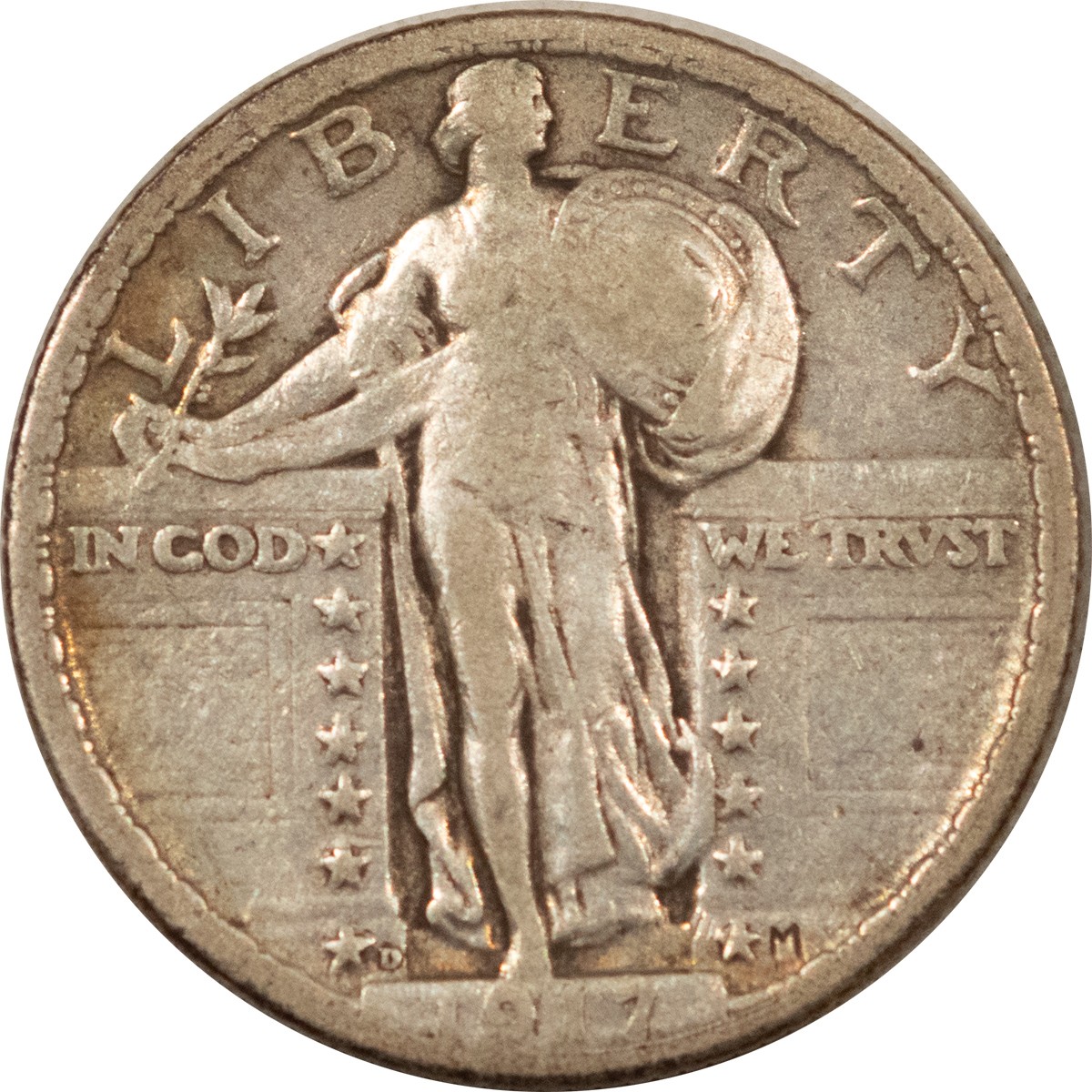 1917-D TY II STANDING LIBERTY QUARTER - HIGH GRADE EXAMPLE!