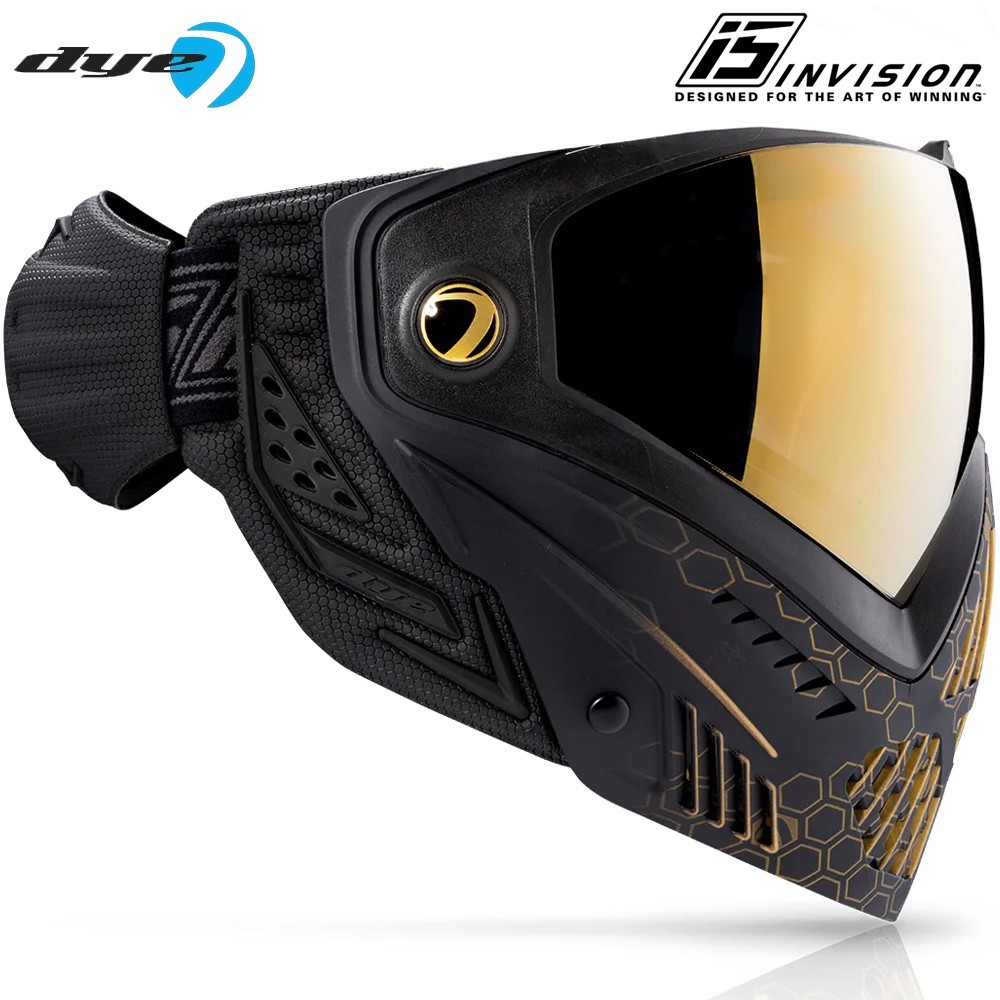 Dye Paintball I5 Protective Gear Goggle System Mask Hypercam Black/Gold
