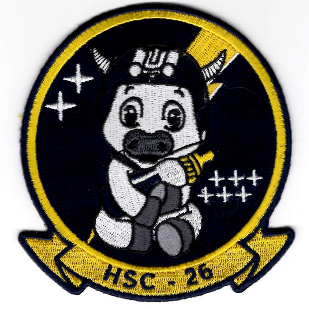 4" NAVY HSC-26 BABY BULL EMBROIDERED PATCH