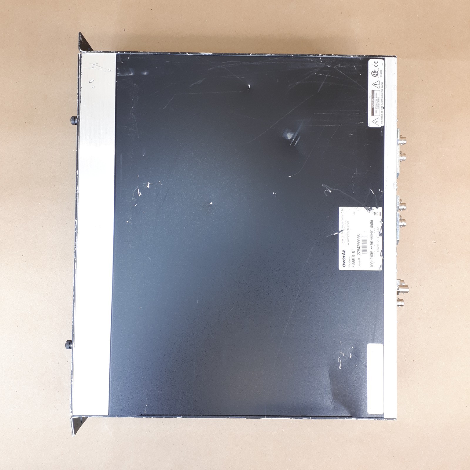Evertz 7800FR-QT Quiet Mountable Multiframe Chassis 2 PSU, VGA W/10 Cards E6890B