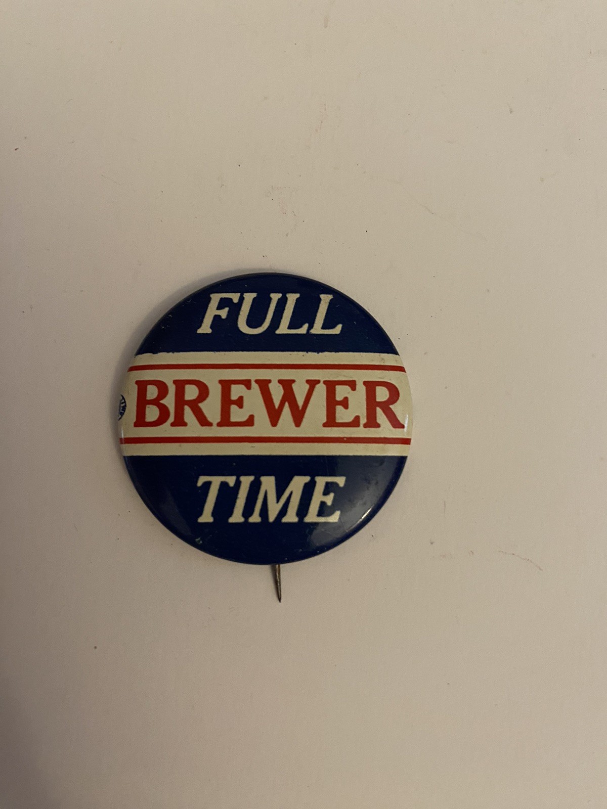 Full Brewer Time Pin Back Button P96