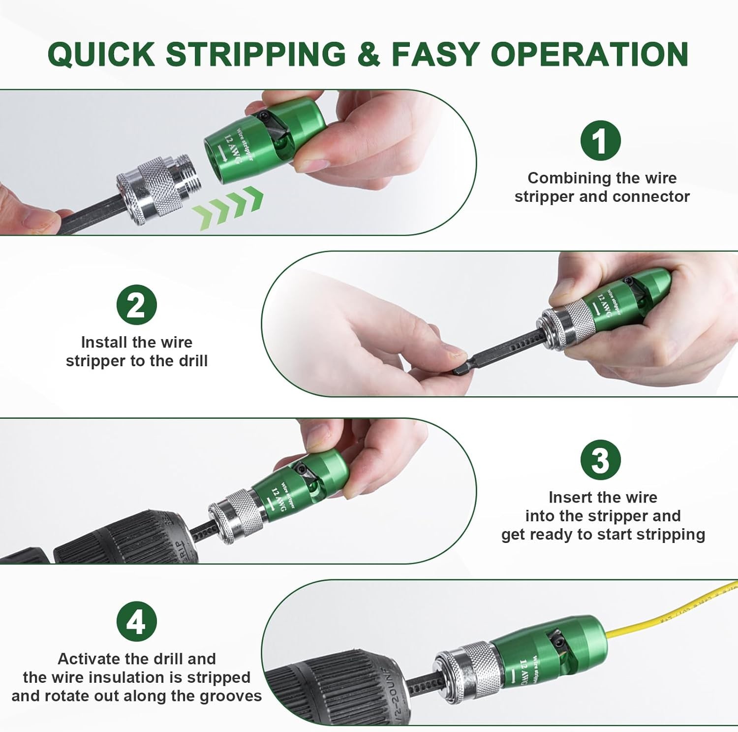7-In-1 Wire Stripper Wire Stripping and Twisting Tool Upgraded Version