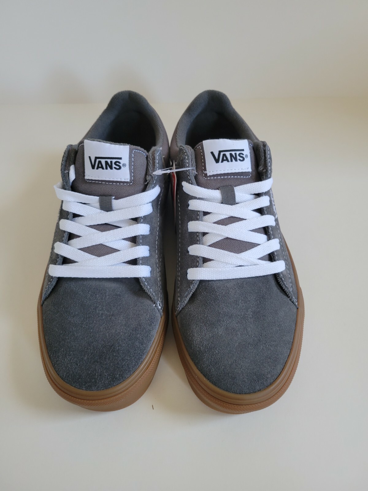 Vans Seldan Gray and Brown Suede Sneakers Men's Size 7.5