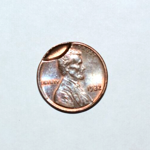 1982 No Mint P Lincoln Penny Error No Mint Mark Copper Varity Indent Multi Error