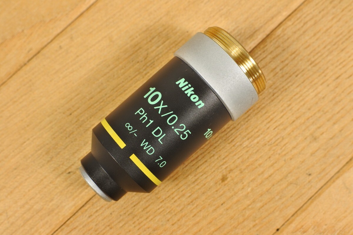 Nikon 10x /0.25 Ph1 DL Phase Contrast ∞/- WD 7.0 Microscope Objective