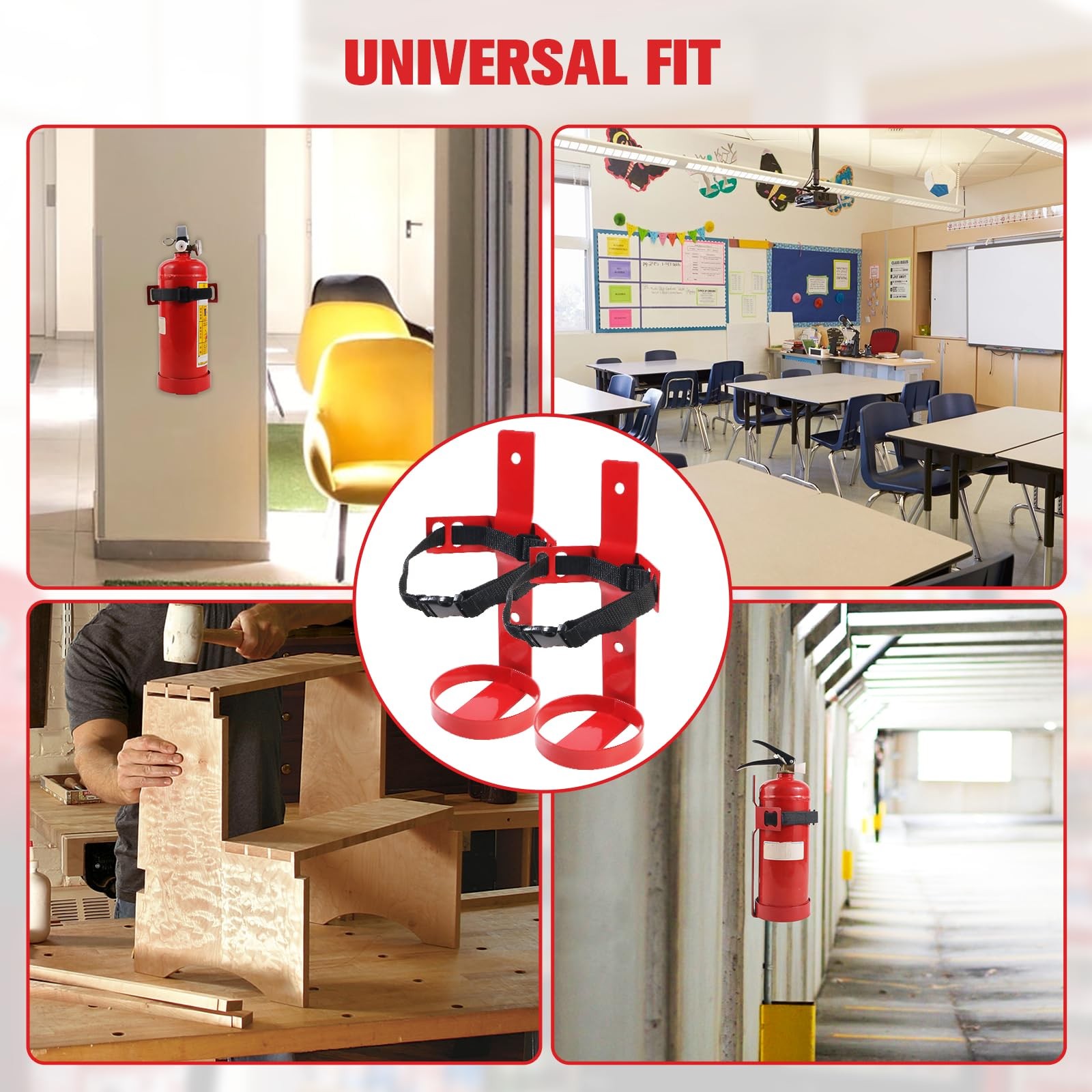 Fire Extinguisher Mount, 2.5LB Fire Extinguisher Bracket Wall Hanging Holder ...