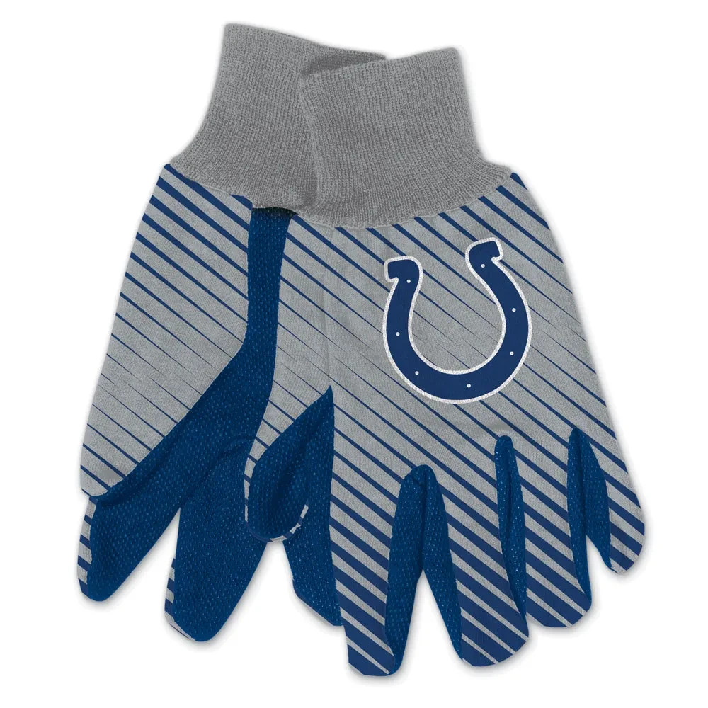 Indianapolis Colts  Adult Two Tone Sport Utility Work Grip Gloves FREE SHIPPING