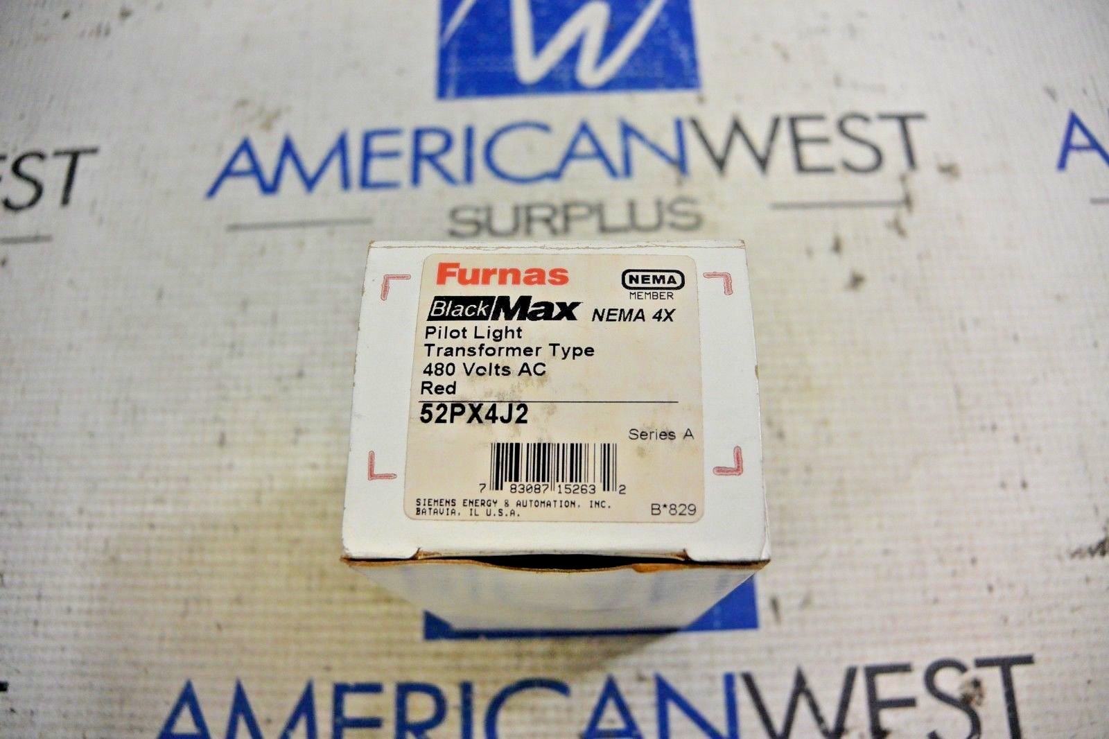 FURNAS 52PX4J2 PILOT LIGHT TRANSFORMER TYPE 480V NEW MISSING RED COVER