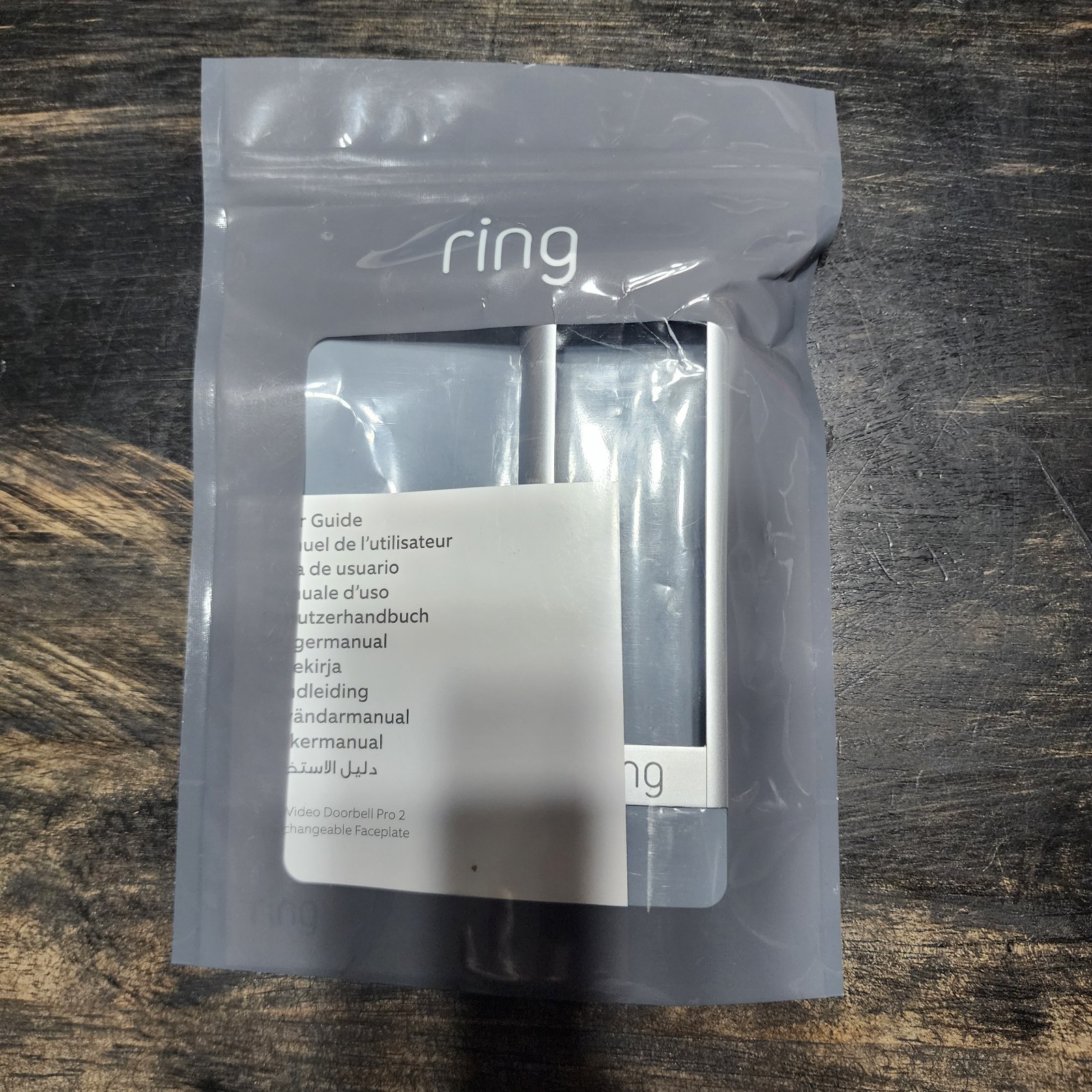 Ring Video Doorbell Pro 2 Interchangeable Cover Faceplate Silver