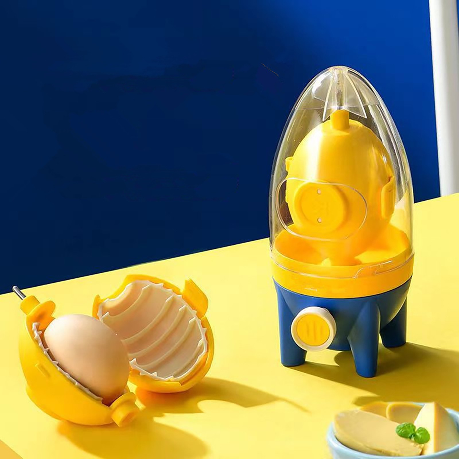 Egg Yolk White Mixer Scrambler Shaker Hand Pull Type Manual Blender Spinner