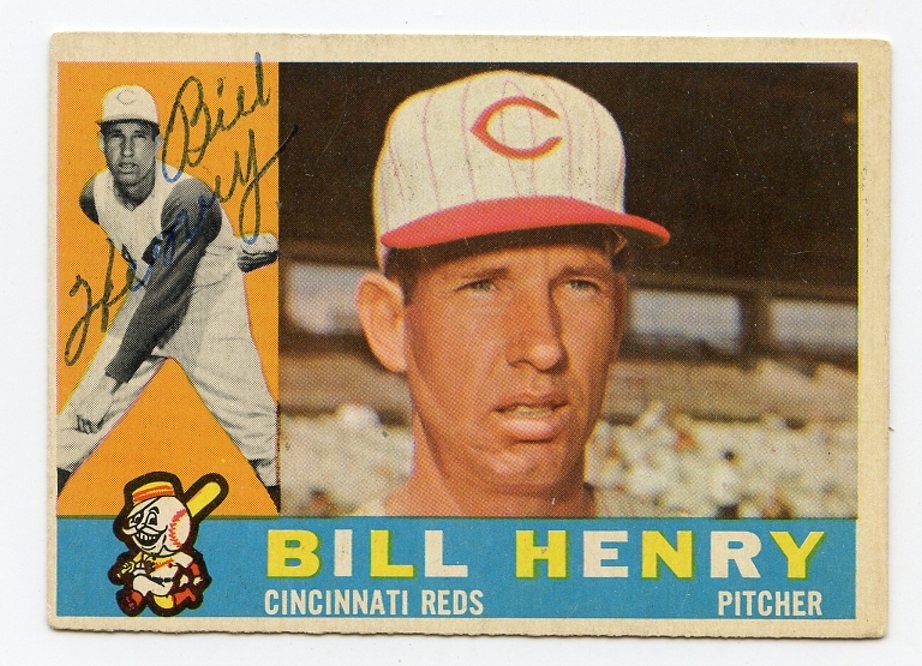 BILL HENRY Signed 1960 Topps High #524 Reds Guaranteed Authentic KOA