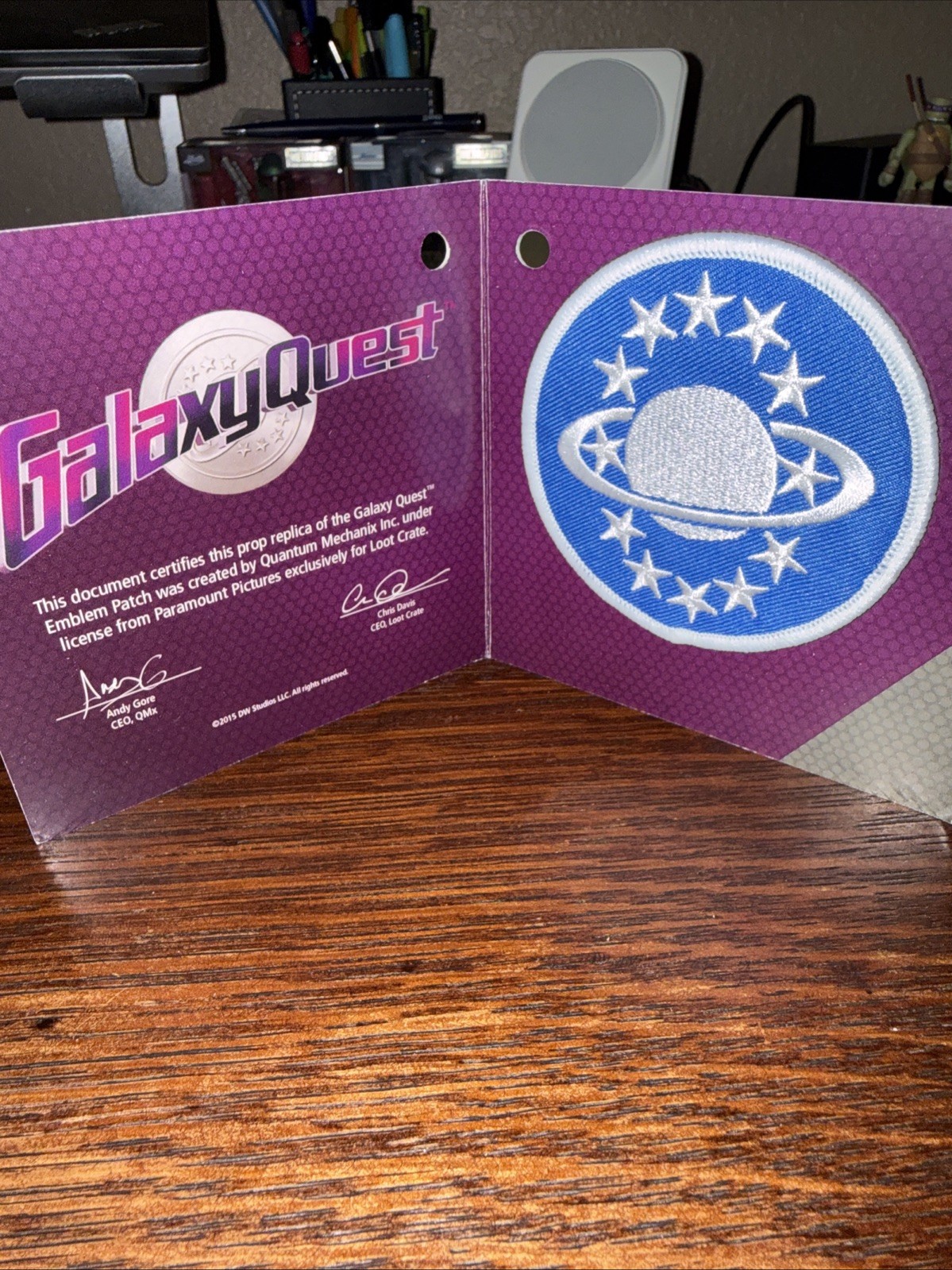 Quantum Mechanix QMX Lootcrate Exclusive Galaxy Quest Mission Logo Emblem Patch