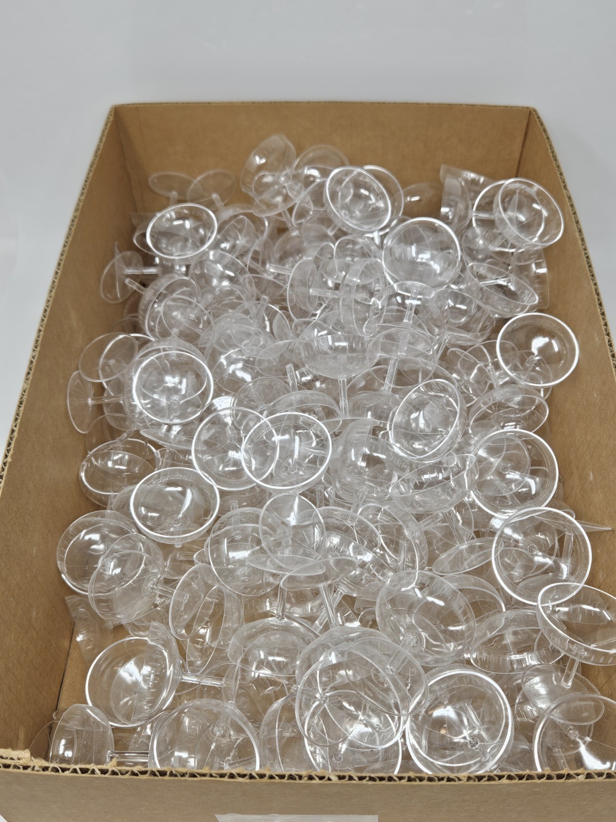 Box of 108 Miniature 2" Clear Plastic Martini Cocktail Glasses for Crafts