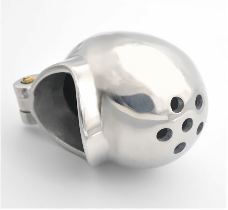 Stainless Steel Male Egg-Type Fully Restraint Chastity Device Cage