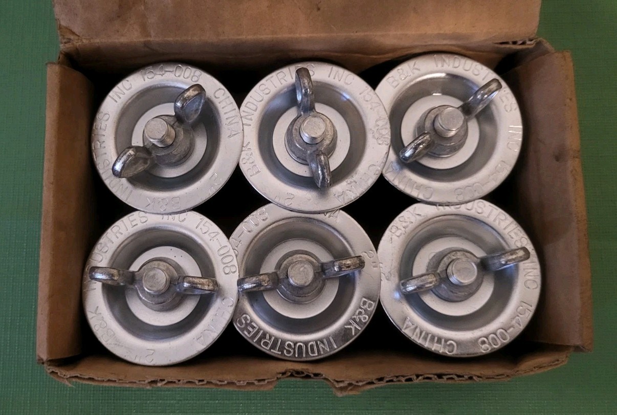 B&K Industries • 2" Test Plug • #154-008 • Lot Of 6 • New/Open Box/Old Stock!