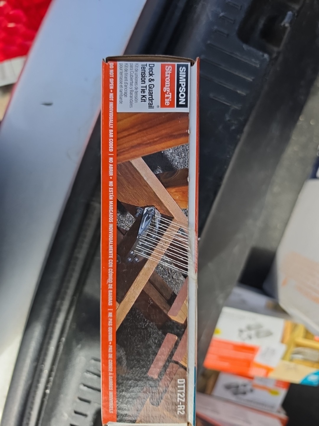Deck & Guardrail Post Tension Tie Kit Steel Bracket & Hardware (2 tension ties)