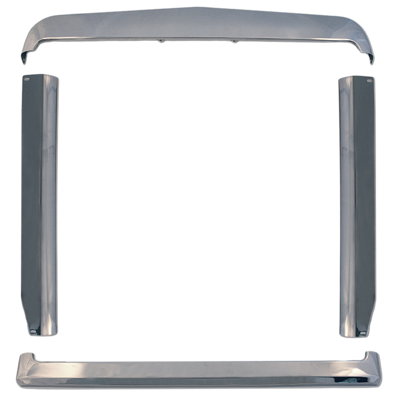 International 9300 Stainless Steel Grill Trim Surround Set Semi Truck