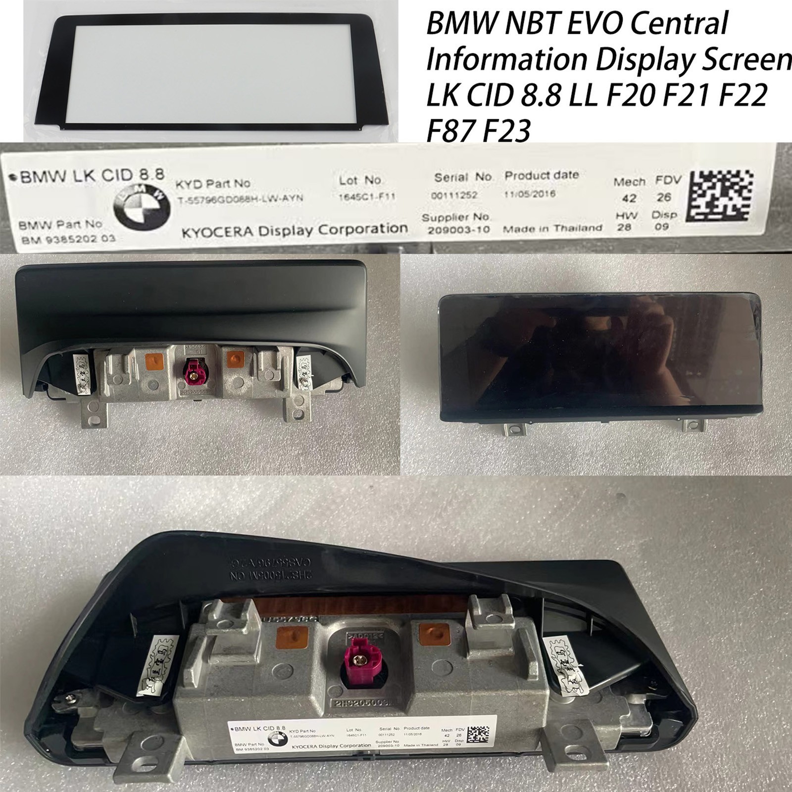 8.8" 2012-2017 BMW 2 3 4 Series L7 CID Navigation LCD Display+Glass panel
