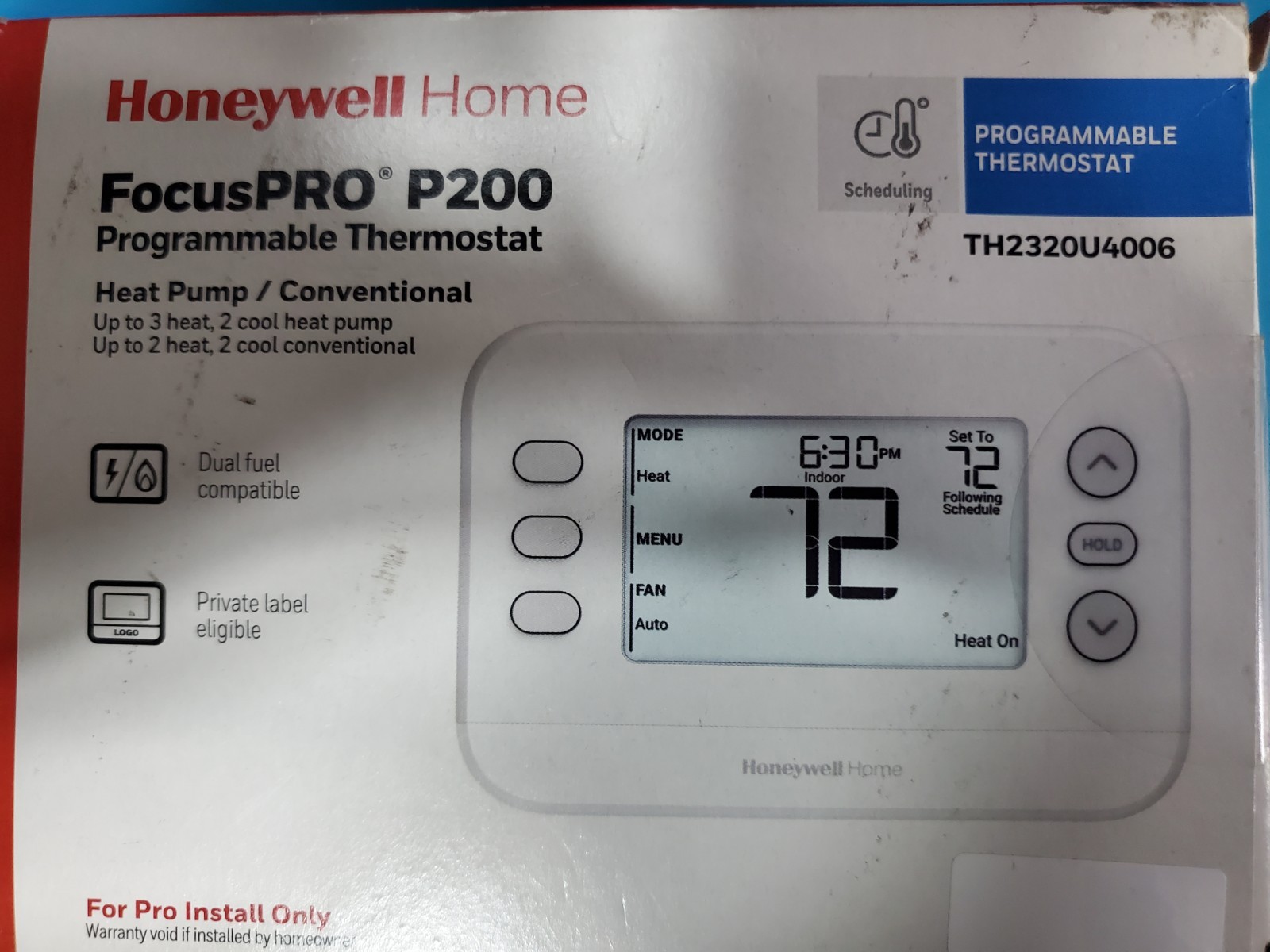 Honeywell FocusPRO P200 TH2320U4006 Programmable Thermostat