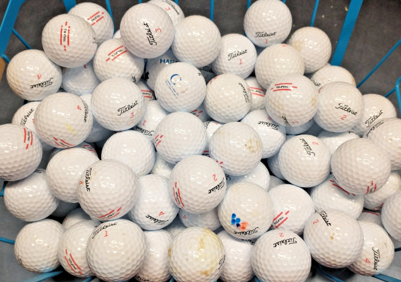100 Titleist Tru Feel 3A/4A White Recycled/Pre Owned/Used Golf Balls