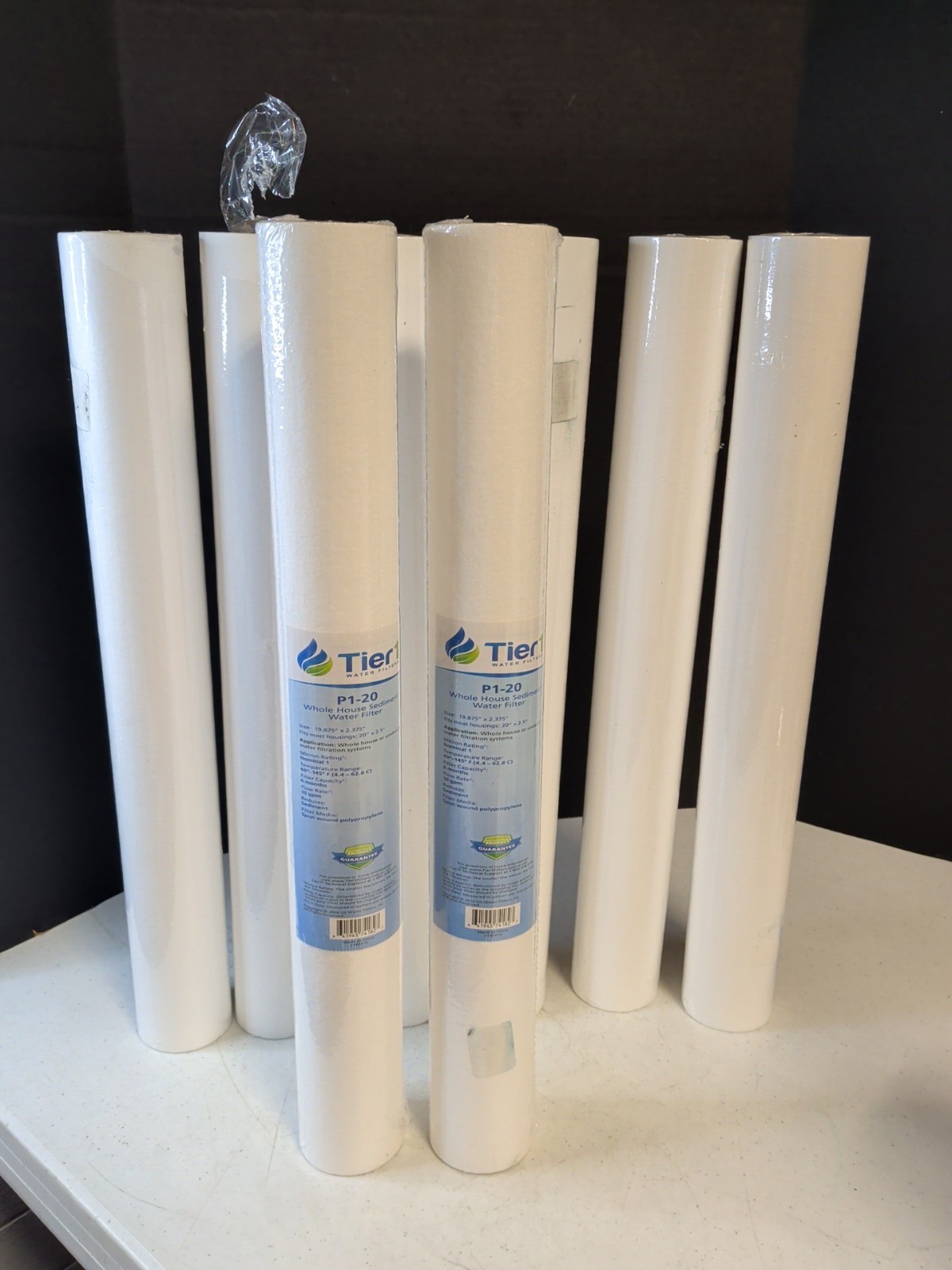 20x2.5 Inch 1 Micron Purtrex PX01-20 Polypropylene Sediment Water Filter 8 Pack