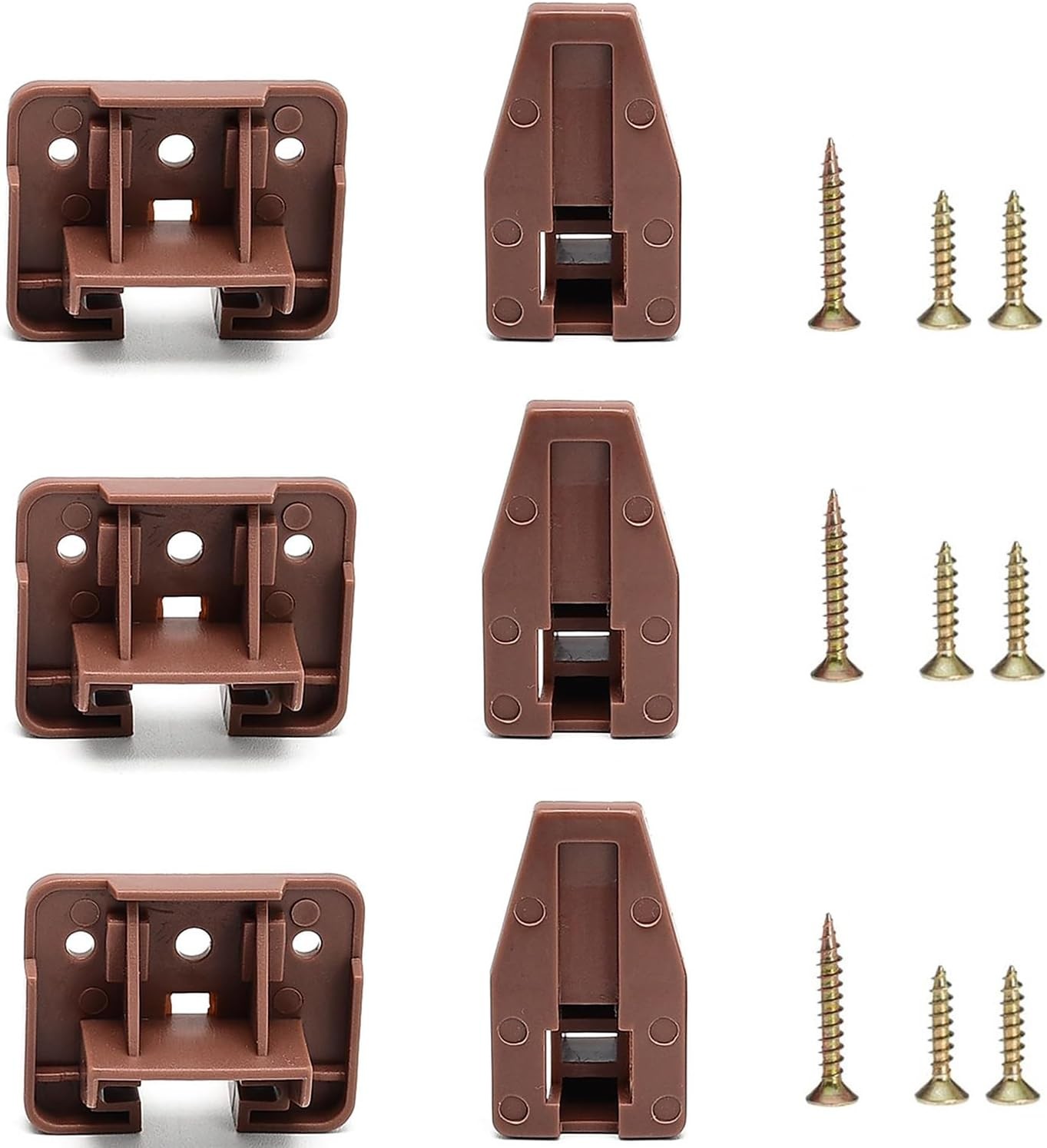 Surf turtle 3 Pack Drawer Slides and Guides,Plastic Drawer Replacement Part for